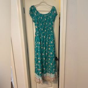 Flora Maxi dress- Green
